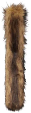 Simone Rocha Brown & Beige Slim Faux Fur Scarf In Beige
