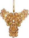Simone Rocha Brown & Green Creature Trophy Head Single Earring In Biscuit/khaki