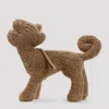 Simone Rocha Brown Shearling Creature Clutch Bag In Brown