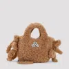 SIMONE ROCHA BROWN EMBELLISHED BABY EGG TOTE BAG