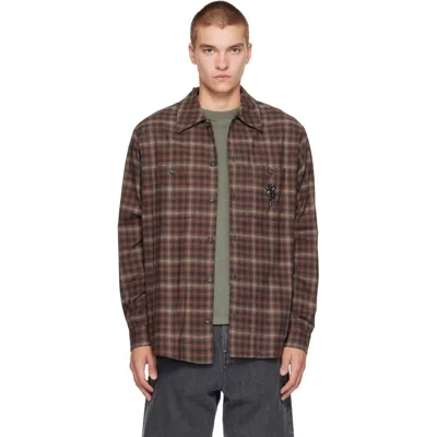 Simone Rocha Brown Military Flannel Shirt