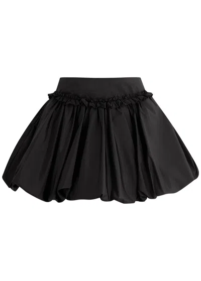 Simone Rocha Bubble Gathered Nylon Mini Skirt In Black
