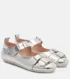 Simone Rocha Buckle Ballerina Grip Leather Ballet Flats In Multi