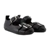 Simone Rocha Buckle Ballerina Leather Ballet Flats In Black