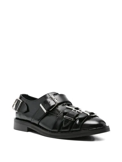 Simone Rocha Buckle-strap Leather Brogues In Black