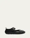 Simone Rocha Double-buckle Ballet Flats In Black