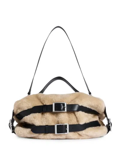 Simone Rocha Buckle-detail Shoulder Bag In Neutral