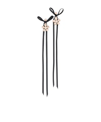 Simone Rocha Butterfly-back Earrings In Pink