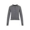 Simone Rocha Button-down Cardigan With Decorative Neckline Elements In Gray
