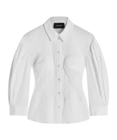 Simone Rocha Button-down Shirt In White