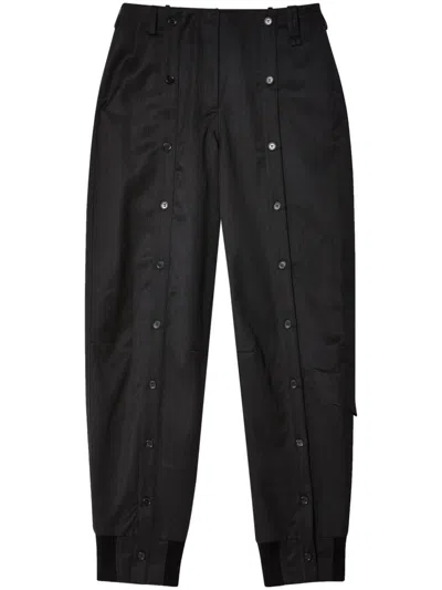 Simone Rocha Button Placket Straight-leg Trousers In Black