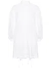 Simone Rocha Cotton Mini Shirt Dress In White