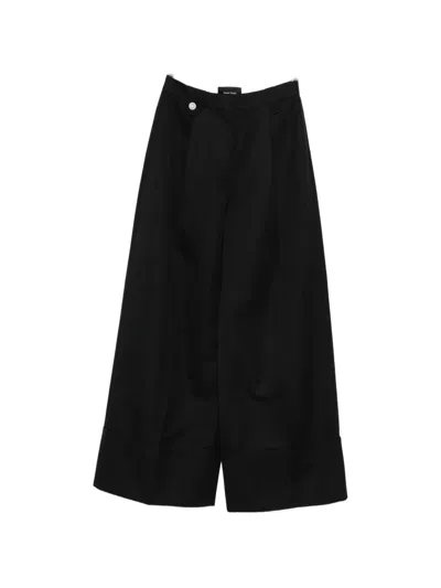 Simone Rocha Button Wide Trousers In Black