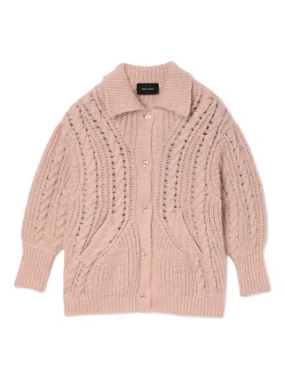 SIMONE ROCHA CABLE-KNIT BUTTON CARDIGAN