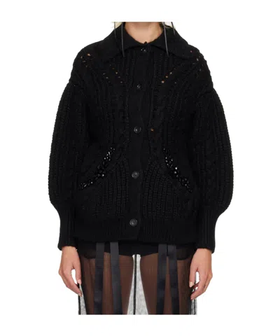 SIMONE ROCHA CABLE KNIT CARDIGAN