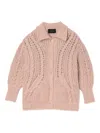 Simone Rocha Long-sleeved Knitted Cardigan In Multi