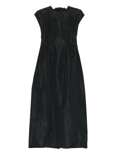 Simone Rocha Cap-sleeve Taffeta Dress In Black