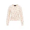 Simone Rocha Cropped Cardigan Tiny Flower Pattern In Multi