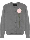 Simone Rocha Gray Carnation Cardigan In Grey