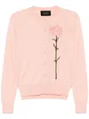 Simone Rocha Carnation Cardigan In Pink