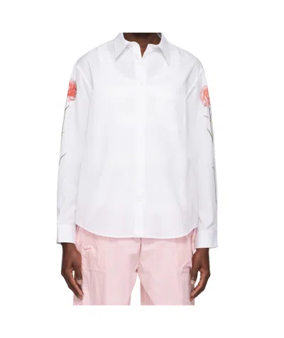 Simone Rocha Carnation Classic Shirt In White