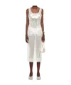 Simone Rocha Ssense Exclusive Bridal Capsule Carnation Dart Midi Dress In White