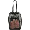 Simone Rocha Carnation Drawstring Tote In Black