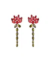 Simone Rocha Crystal-embellished Earrings In Red