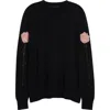 Simone Rocha Carnation-print Long-sleeve T-shirt In Black