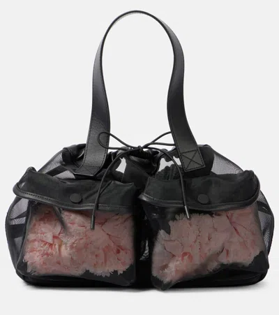 Simone Rocha Tote Carnation Pocket Mit Leder In Schwarz