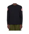 Simone Rocha Carnation-print Long-sleeve T-shirt In Black