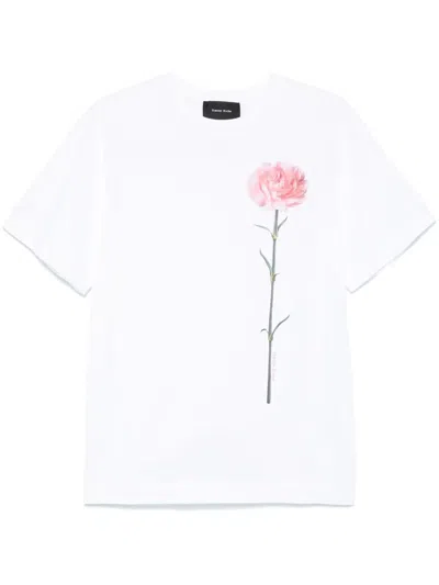 Simone Rocha Carnation Print T-shirt In White