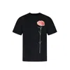 Simone Rocha Carnation Print T Shirt - Jersey - Black In Black