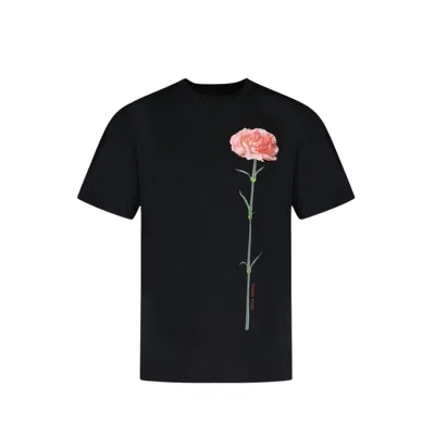 Simone Rocha Carnation Print T Shirt - Jersey - Black