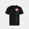 Simone Rocha Carnation Print T Shirt - Jersey - Black In Black