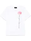 Simone Rocha Women Carnation Print Short Sleeve T-shirt In White