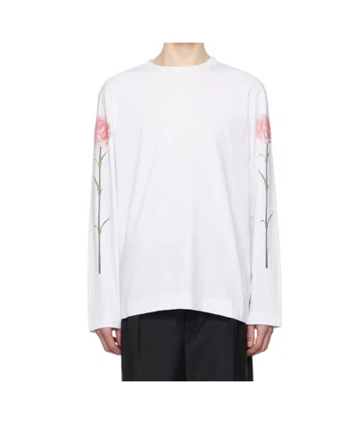 Simone Rocha Carnation-print T-shirt In White