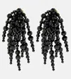 Simone Rocha Cascading Chandelier Drop Earrings In Black