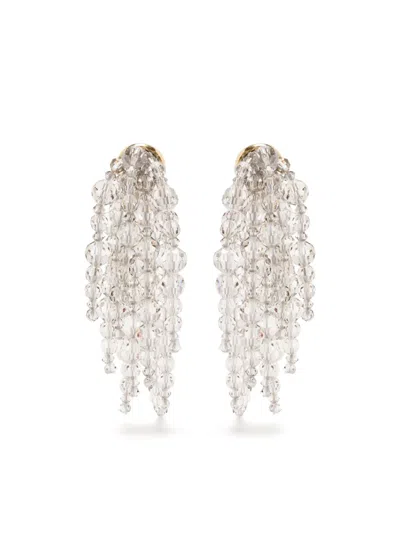 Simone Rocha Cascading Chandelier Earrings In Grey