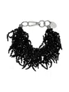 Simone Rocha Cascading Crystal Bracelet In Black