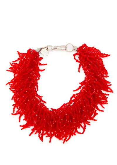 Simone Rocha Cascading Crystal Tassle Necklace