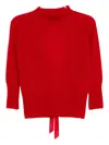 Simone Rocha Cashmere Funnel-neck Top In Red