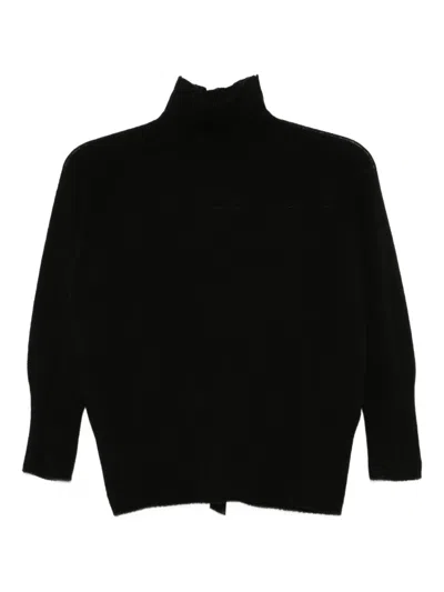 Simone Rocha Cashmere High-neck Top In Black