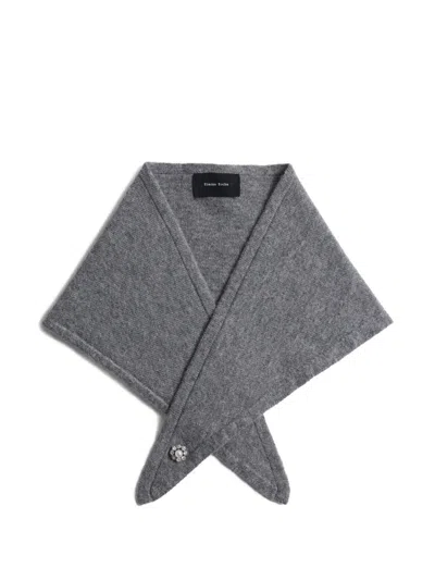 Simone Rocha Cashmere Neckerchief In Gray