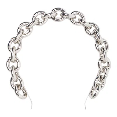 Simone Rocha Chain Hairband Jewellery Pearl In Silver