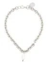 Simone Rocha Pearl-drop Chain Necklace In Metallic
