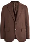 Simone Rocha Relaxed Wide Peak Jacket In Chocolate