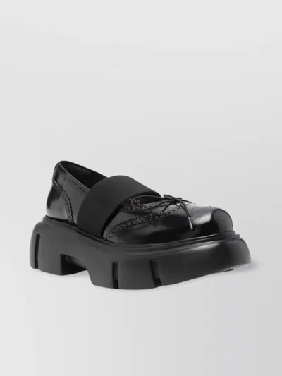 Simone Rocha Chunky Sole Perforated Brogues With Bow Detail