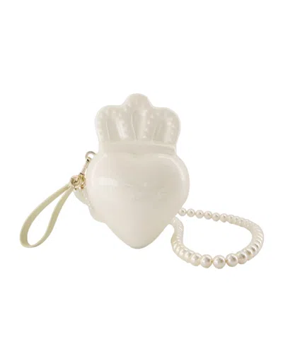 Simone Rocha Claddagh Clutch Bag In White
