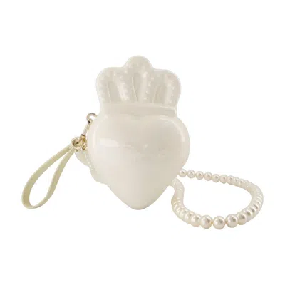 Simone Rocha Claddagh Crossbody Bag In White